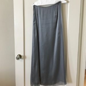 Ann Taylor Silver Maxi Skirt